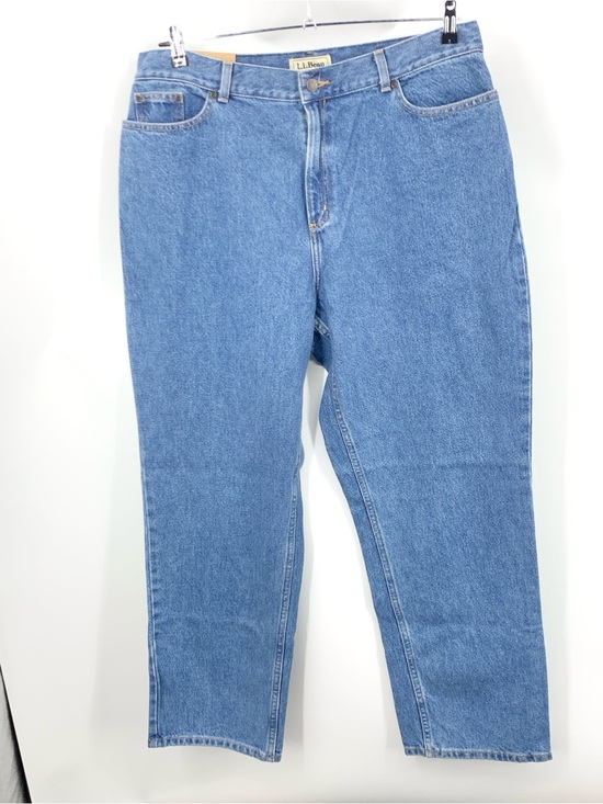 L.L. Bean Denim - LL Bean Women Size 18 Jeans Light Wash Cotton Pants Classic Curvy Straight Leg